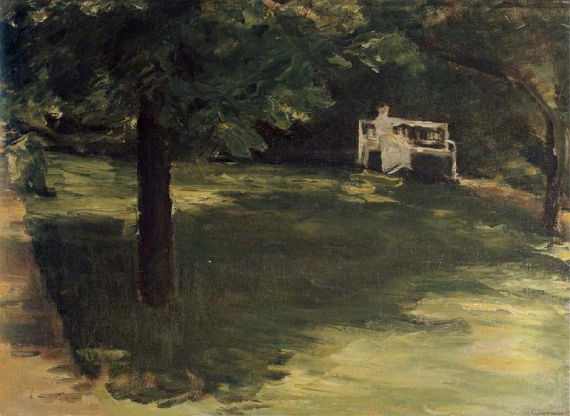 Max Liebermann Garden Bench beneath the Chesnut Treses in t he Wannsee Garden oil painting picture